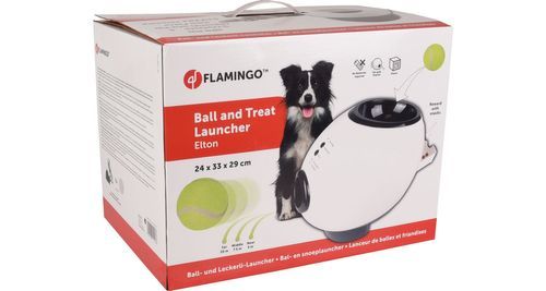 פלמינגו משגר כדורים אוטומטי לכלבים | Flamingo Automatic Ball Launcher for Dogs