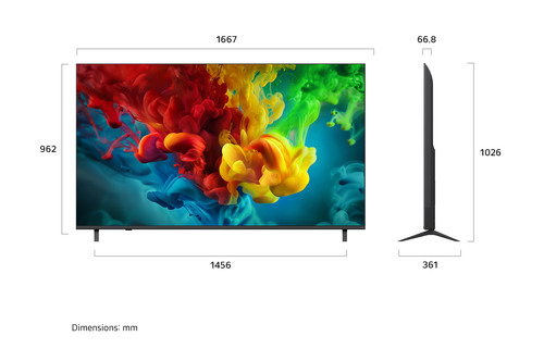 טלוויזיה חכמה LG QNED evo AI Mini LED QNED84 4K 2026 75 אינץ' 75QNED84B6T