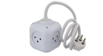 מפצל חשמל קוביה כולל USB ו-TYPE C עם כבל 1 מטר