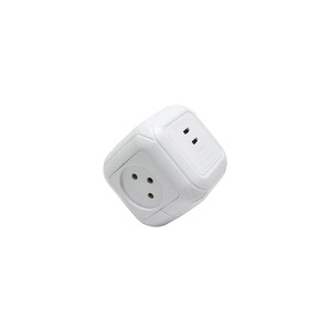 מפצל חשמל קוביה כולל 2 חיבורי TYPE C