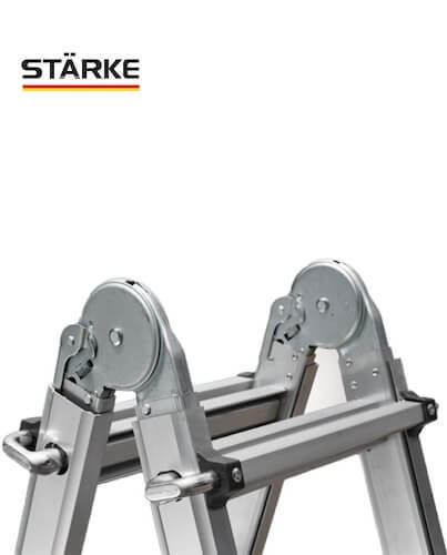 סולם אלומיניום טלסקופי מקצועי 4X6 שלבים STARKE