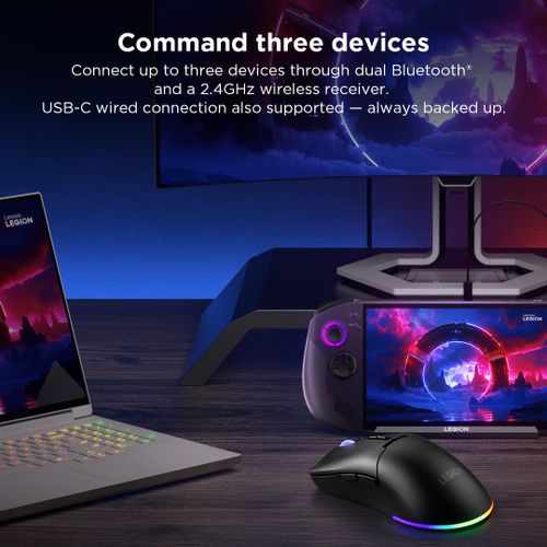 Lenovo Legion M220 Wireless RGB Gaming Mouse (Nebula Purple) GY51V60439 לנובו