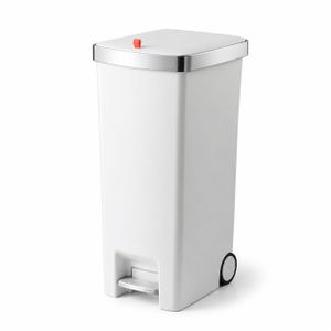 פח דוושה לבן 45 ליטר עם 2 גלגלים La Kitchenette TG5270