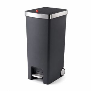 פח דוושה שחור 45 ליטר עם 2 גלגלים La Kitchenette TG5270