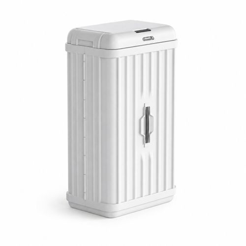 פח אשפה אלקטרוני לבן 50 ליטר La Kitchenette JAH5588W על רקע לבן