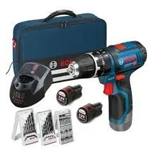 מברגה/ מקדחה 12V + שתי סוללות 2.0AH BOSCH