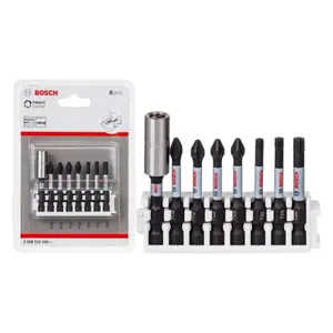סט 8 בטים לאימפקט + מאריך BOSCH