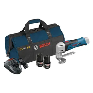מספרי פח נטענים 12V + שתי סוללות 2.0AH BOSCH