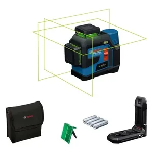 פלס לייזר צלב ירוק 12V + סוללה 2.5AH BOSCH