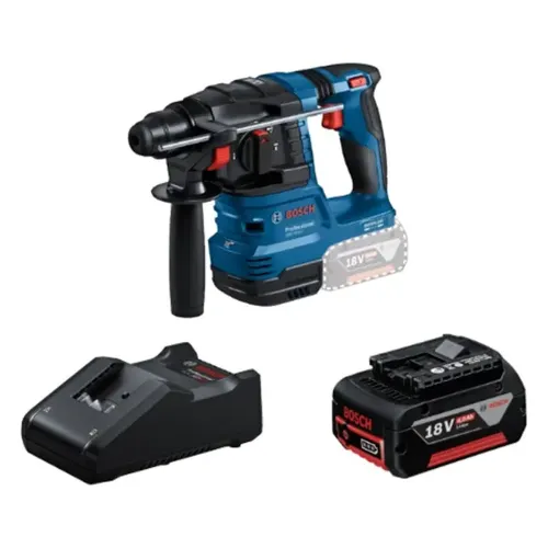 פטישון נטען 18V + סוללת 4.0Ah ומטען GBH 185-SET – פטישונים נטענים