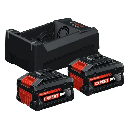 זוג סוללות 5.5Ah + מטען מהיר EXBA18V-55/GAL12V/18V-80 – סוללות ליתיום
