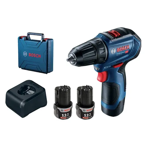 מברגה/מקדחה 12V ללא פחמים + שתי סוללות 2.0AH GSR 12V-30 – מברגות/מקדחות פוטר (קלאץ')