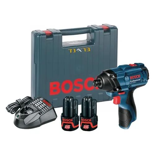 מברגת אימפקט 12V + שתי סוללות 2.0AH GDR 120-LI – מברגות אימפקט