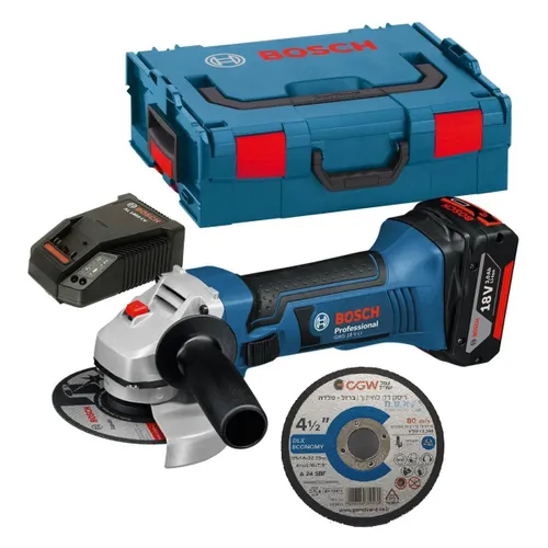 משחזת זוית נטענת 18V + סוללה 4.0AH GWS 18V-LI – משחזות זוית