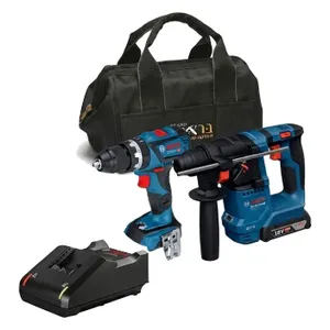 סט לכל בית פטישון+מברגה רוטטת 18V BOSCH
