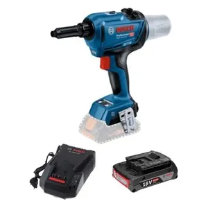 אקדח ניטים נטען + סוללה 2A ומטען BOSCH