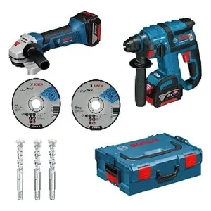סט פטישון 18V + משחזת זווית 18V + שתי סוללות 4.0AH + אביזרים BOSCH