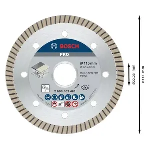 דיסק חיתוך יהלום 115 מ"מ דגם 2608602478 מבית BOSCH