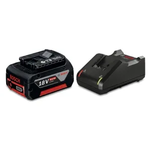 סט סוללת ליתיום 18V 4.0Ah + מטען מקורי BOSCH