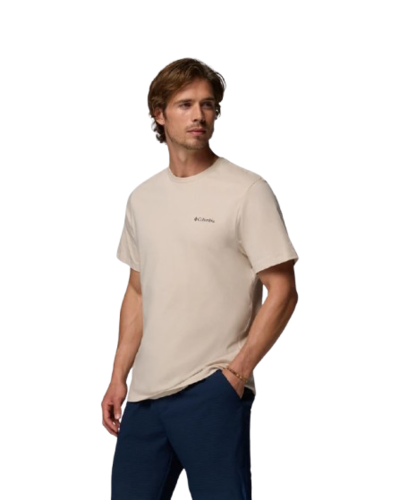 חולצה קצרה גברים CSC Logo Back Tee אבן – Columbia