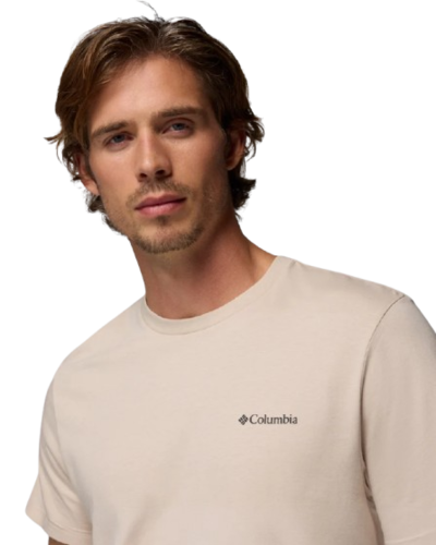 חולצה קצרה גברים CSC Logo Back Tee אבן – Columbia