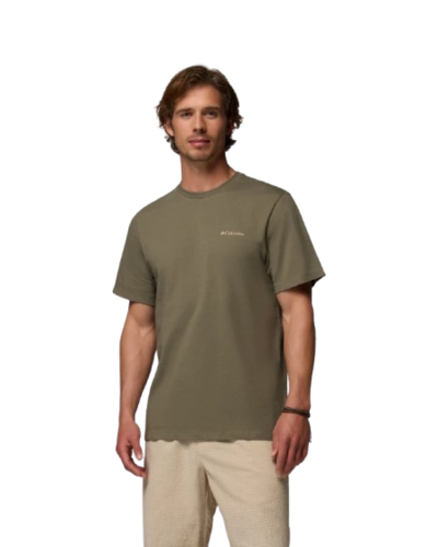 חולצה קצרה גברים CSC Logo Back Tee ירוקה – Columbia