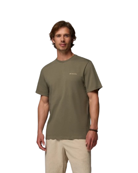 חולצה קצרה גברים CSC Logo Back Tee ירוקה – Columbia