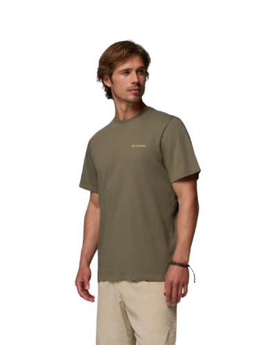 חולצה קצרה גברים CSC Logo Back Tee ירוקה – Columbia