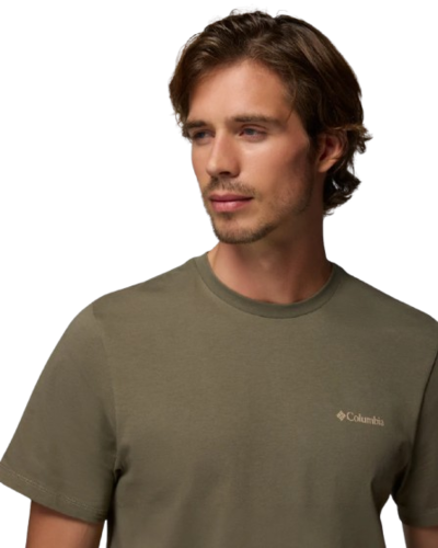 חולצה קצרה גברים CSC Logo Back Tee ירוקה – Columbia