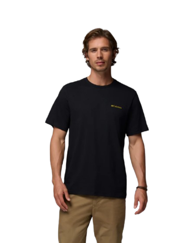 חולצה קצרה גברים CSC Logo Back Tee שחורה – Columbia