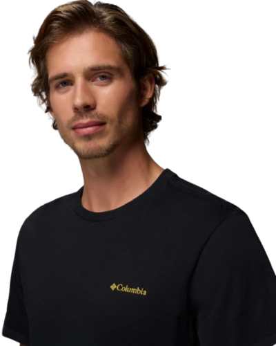 חולצה קצרה גברים CSC Logo Back Tee שחורה – Columbia