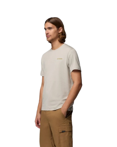 חולצה קצרה גברים Parsons Point S/S Back Gr T אבן – Columbia