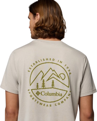 חולצה קצרה גברים Parsons Point S/S Back Gr T אבן – Columbia