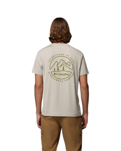 חולצה קצרה גברים Parsons Point S/S Back Gr T אבן – Columbia