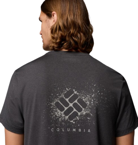 חולצה קצרה גברים Parsons Point S/S Back Gr T שחורה – Columbia