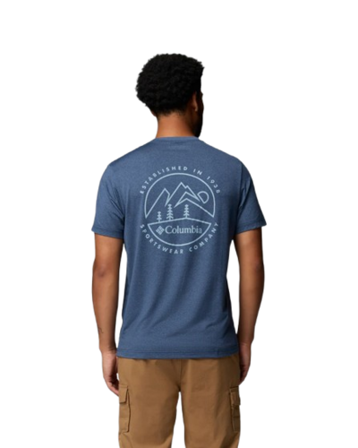 חולצה קצרה גברים Parsons Point S/S Back Gr T נייבי – Columbia