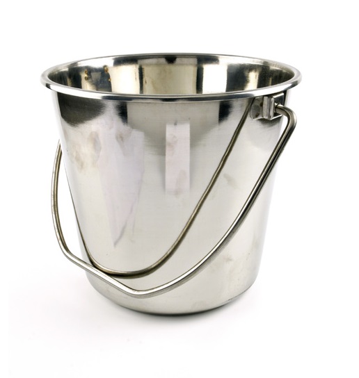 דלי נירוסטה S.S 202 נפח כ - 14 ליטר/מאושר למזון Stainless steel bucket, about 14 liter, S.S 202