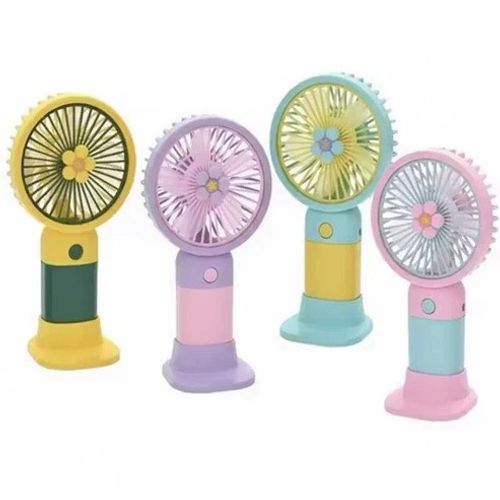 מיני מאוורר נטען צבעוני - פרח
