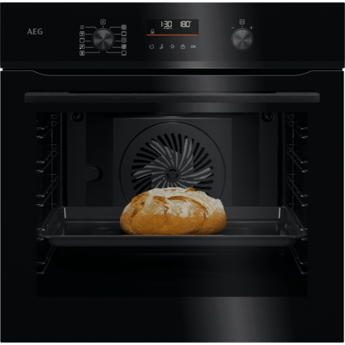 AEG תנור בנוי פירוליטי מסדרת SteamBake מדגם ABA55411B זכוכית שחורה