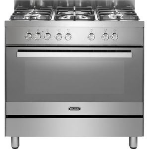 תנור משולב כיריים 5 להבות 90 ס"מ Delonghi Demx 965 P-IL תוצרת איטליה - גימור נירוסטה אחריות ע"י היבואן הרשמי