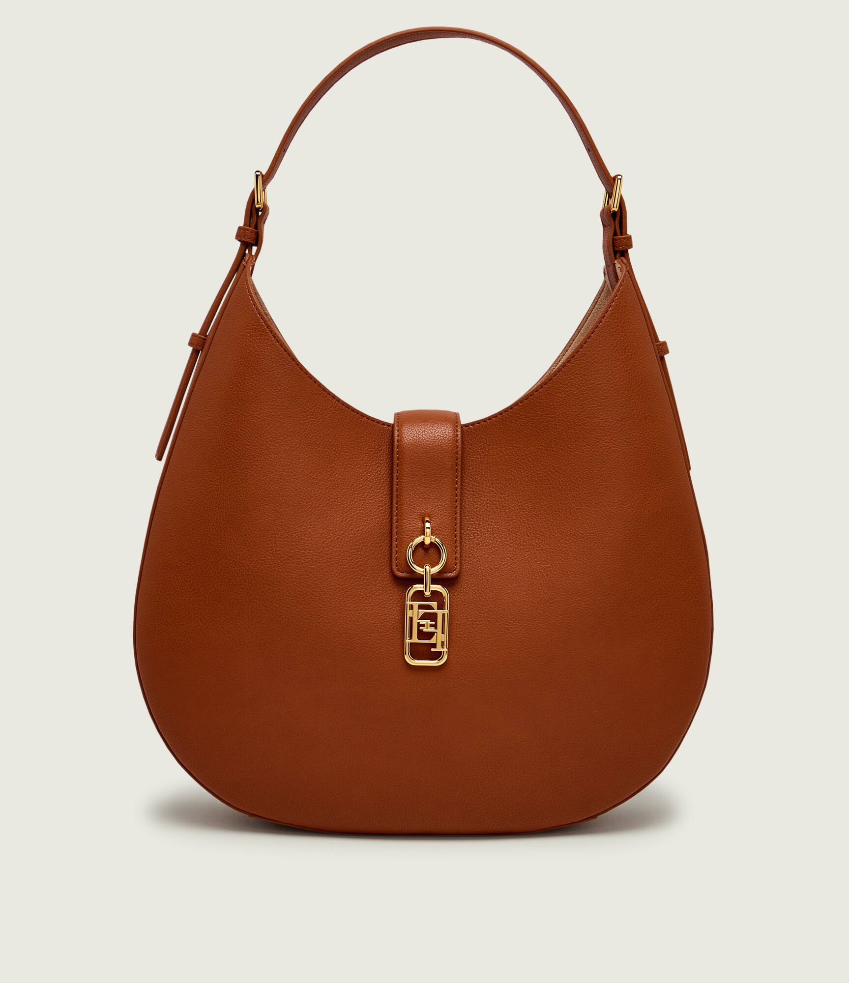 Round hobo bag with charm