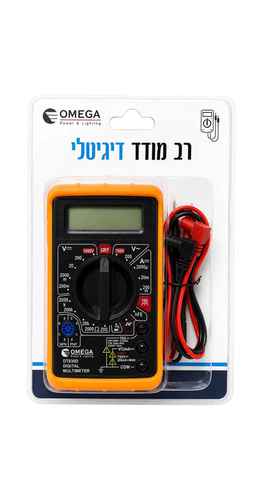 רב־מודד דיגיטלי OMEGA DT830D עם כבלי בדיקה