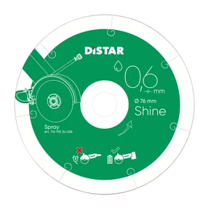 דיסק יהלום Distar Shine 76x0.6 מ"מ לחיתוך קרמיקה וגרניט פורצלן