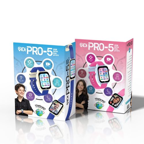 שעון טלפון חכם לילדים דגם PRO5 תומך רשת 4G עם לחצן מצוקה ושיחות וידיאו - כחול