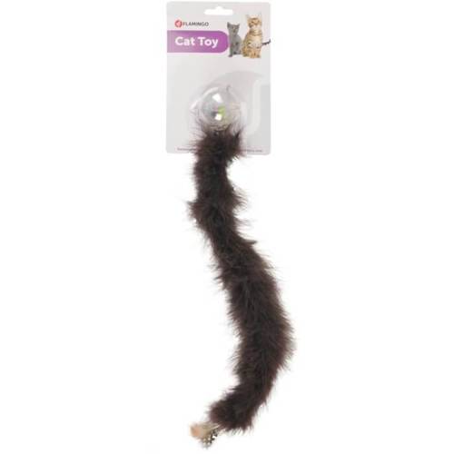 פלמינגו צעצוע לחתול כדור עם זנב פרוותי | Flamingo Cat Toy Ball with Furry Tail