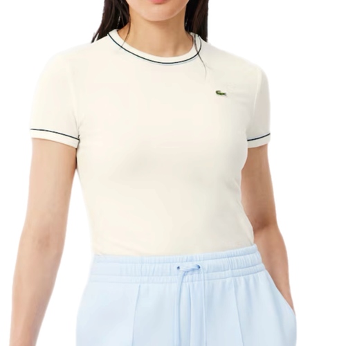 חולצה LACOSTE מידות XS-XL לנשים בגוון קרם 