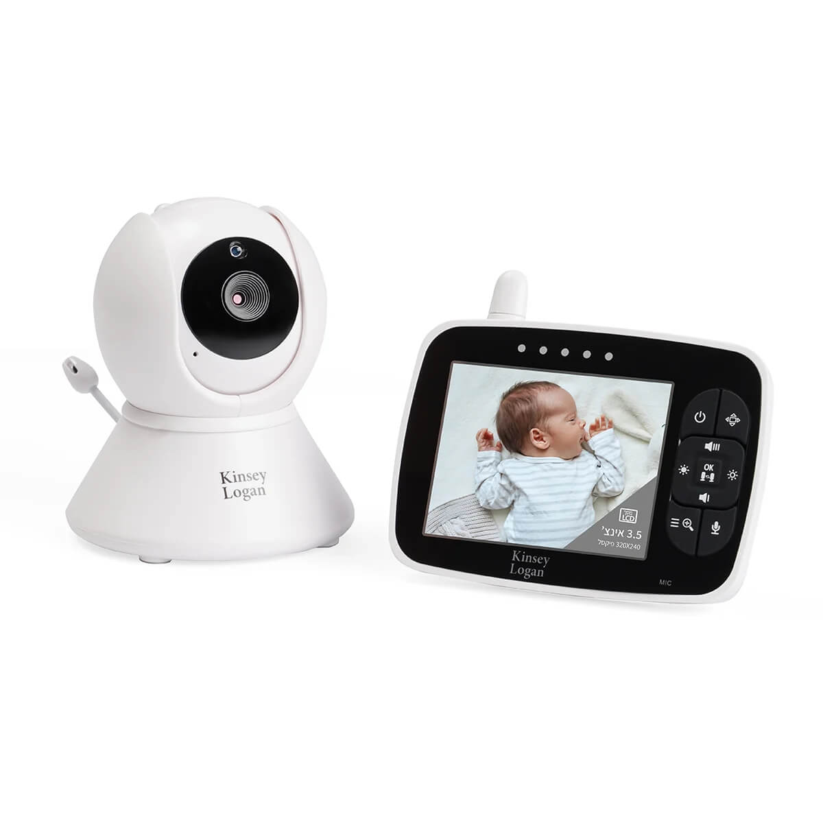 מוניטור וידאו לתינוק VM3.5 Ultra לבן Kinsey Logan
