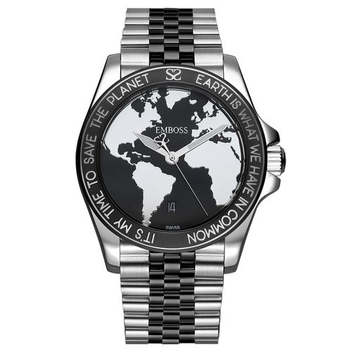 שעון יד לגבר EMBOSS Save The Planet EMSPMASBBM2000 – שעוני גברים EMBOSS