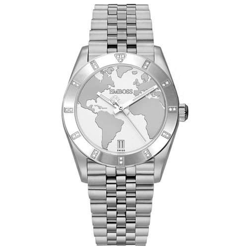 שעון EMBOSS לאישה Save The Planet Ladies שמש כסוף EYSPFASSSMS025 – שעוני נשים EMBOSS