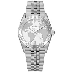 שעון EMBOSS לאישה Save The Planet Ladies כסוף שיבוץ גלגל EYSPFASSSMS046